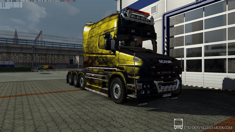 Грузовик Scania T reworked by Henki V2.4 для Euro Truck Simulator 2 1.10.1