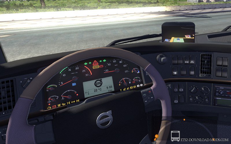 Приборная панель VOLVO FH 2009 для Euro Truck Simulator 2 1.11.1