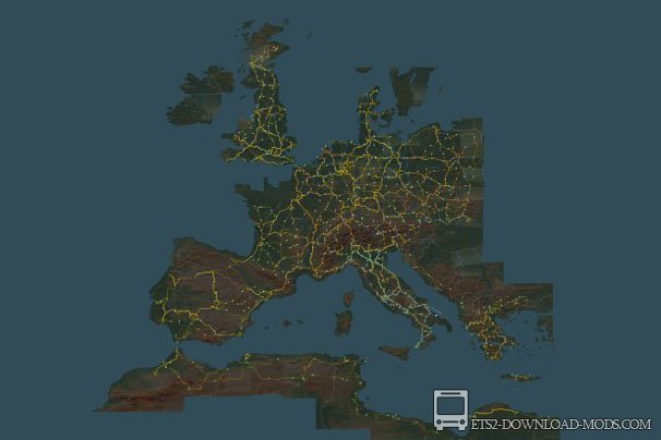 Мод Mapzoom на TruckSim Map 5.1 для Euro Truck Simulator 2 1.11.1