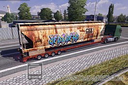 Скачать мод на прицепы Railway cargo pack v1.5 для Euro Truck Simulator 2 1.12.1