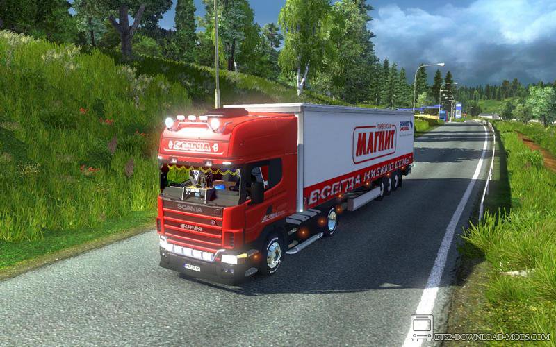 Скачать мод на грузовик Scania 124L для Euro Truck Simulator 2 1.12.1