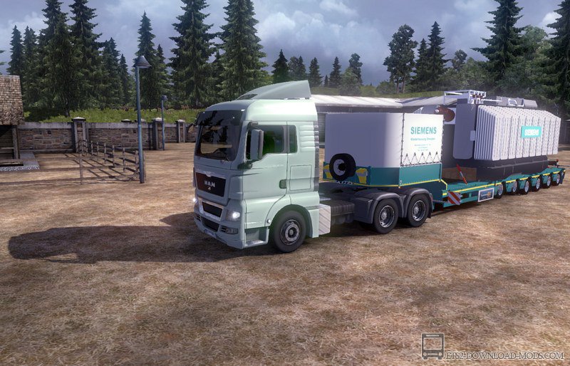 Скачать мод на прицепы Трансформатор и Конструкция Моста для Euro Truck Simulator 2 1.12.1