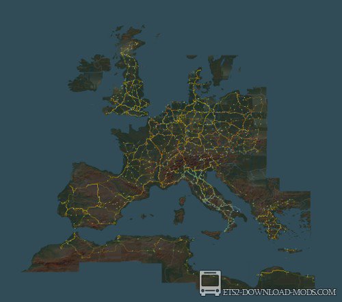 Скачать мод Mapzoom на TruckSim Map 5.3.1 для Euro Truck Simulator 2 1.15