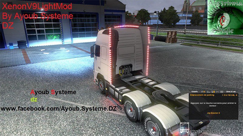 Скачать мод Xenon V9 Light Mod для Euro Truck Simulator 2 1.13
