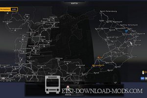 Карта RusMap 1.5.2 для Euro Truck Simulator 2
