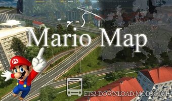 Карта "Mario Map" v12.7 для Euro Truck Simulator 2 (обновлено для ETS 2 1.30)