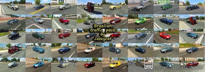 Пак бразильского трафика от Jazzycat v1.7.1 для Euro Truck Simulator 2