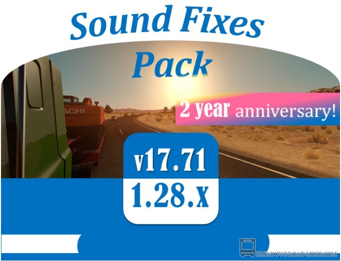Мод на звук Sound Fixes Pack v17.71 для Euro Truck Simulator 2