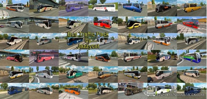 Пак автобусов в трафик от Jazzycat v2.9 для ETS 2 1.28