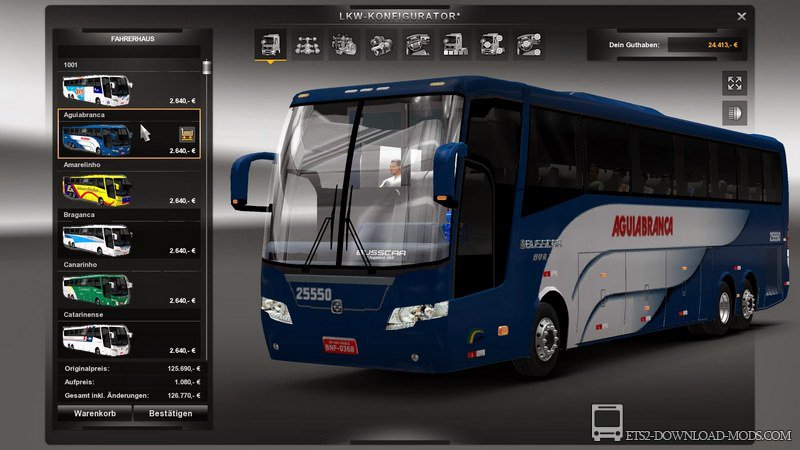 Автобусы Scania для Euro Truck Simulator 2