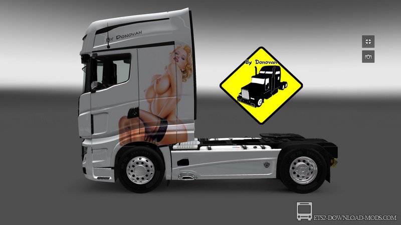 Эротический скин для Scania R700 в Euro Truck Simulator 2