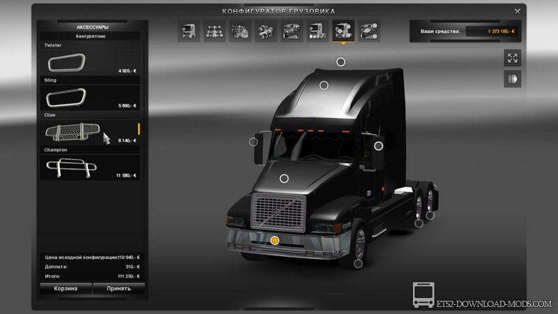 Грузовик Volvo VNL-660 для Euro Truck Simulator 2