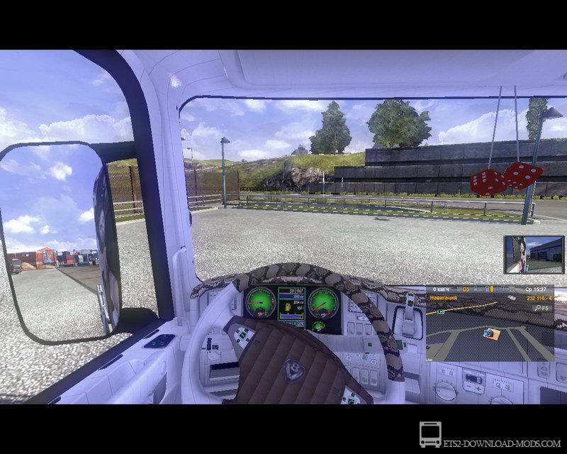 Новые зеркала Scania для Euro Truck Simulator 2