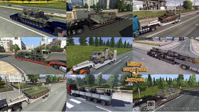 Пак военной техники «Military cargo pack» для Euro Truck Simulator 2 от Jazzycat
