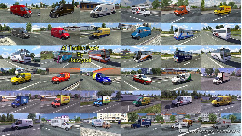 Пак легкового траффика v1.4.1 для Euro Truck Simulator 2 1.9.22