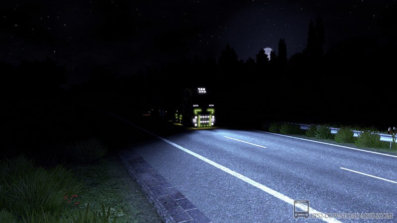 Ксеноновый свет фар для Euro Truck Simulator 2 1.11.1