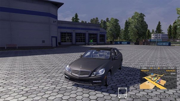Скачать мод на автомобиль вместо грузовика «Mercedes E63» для Euro Truck Simulator 2 1.11.1 (ETS 2)