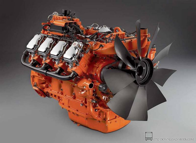 Мод на двигатели 1000-2500 л.с для Euro Truck Simulator 2 1.9.22