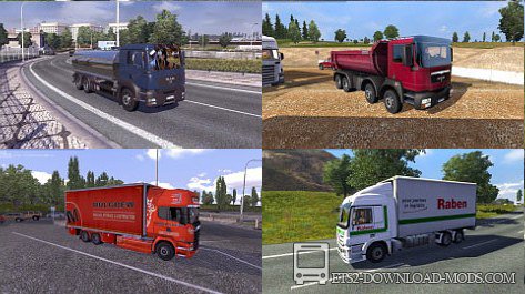 Пак грузового траффика v1.4 для Euro Truck Simulator 2 1.9.22