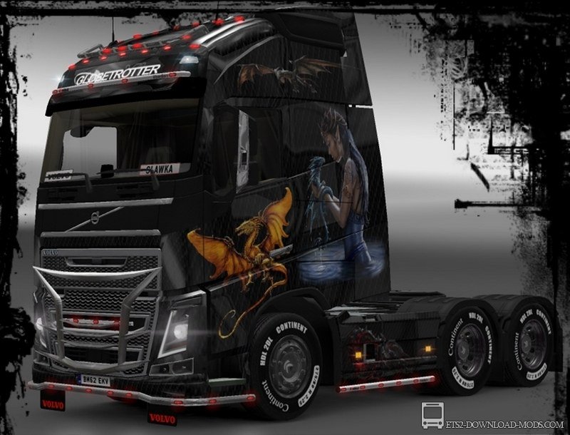 Скин «Volvo FH16-2013 - Дракон» для Euro Truck Simulator 2 1.10.1