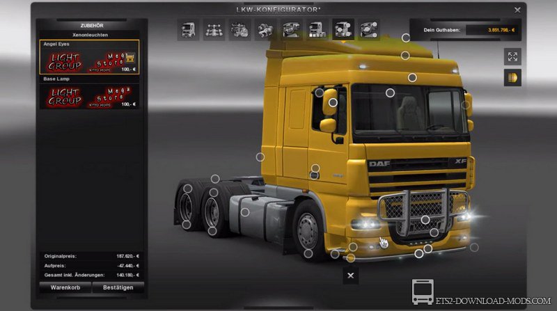 Скачать мод на тюнинг «Mega Store» для Euro Truck Simulator 2 1.11.1 (ETS 2)