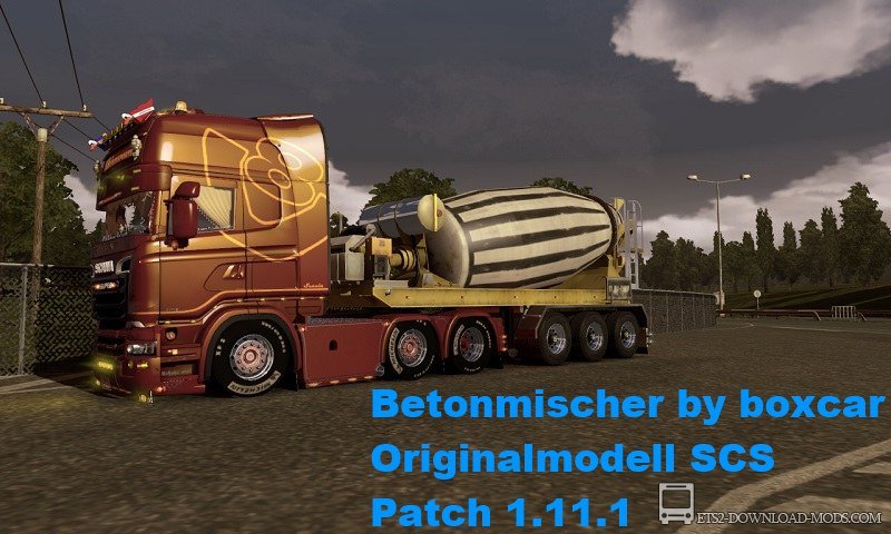 Прицеп «Бетономешалка» для Euro Truck Simulator 2 1.11.1