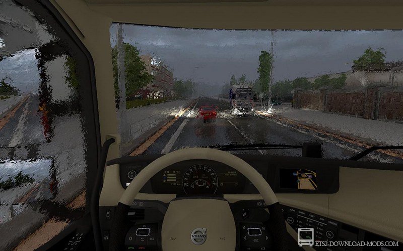 Мод на звук дождя для Euro Truck Simulator 2 1.11.1