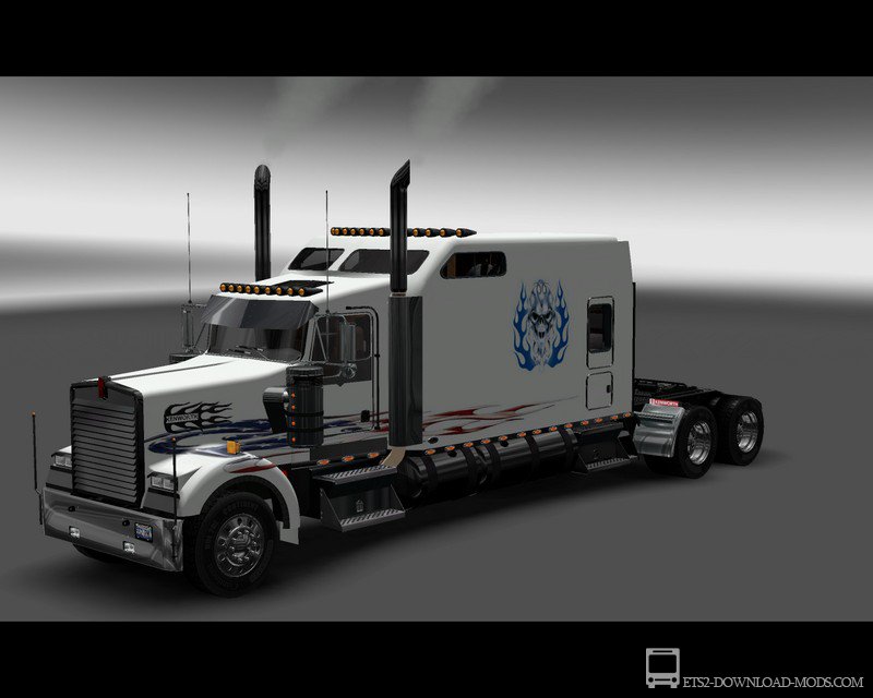 Скачать мод на грузовик Kenworth W900B Long для Euro Truck Simulator 2 1.8.2.5 + Скин