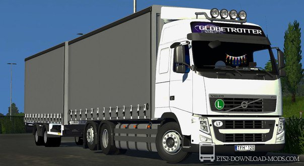 Скачать мод на грузовик Volvo FH13 Tandem + прицеп v2.0 для Euro Truck Simulator 2 1.12.1 (ETS 2, С грузом по Европе 3)