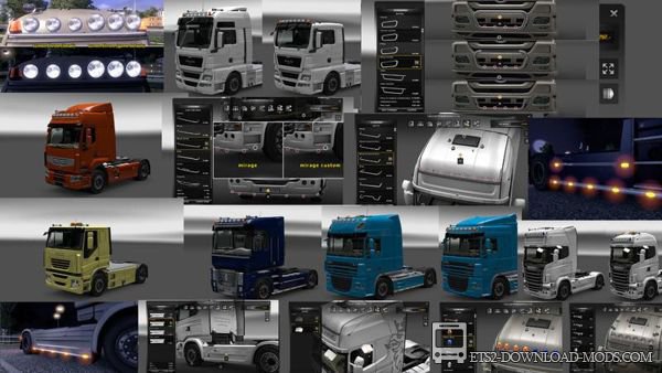 Скачать мод на Дополнительный тюнинг v4.2 для Euro Truck Simulator 2 1.12.1