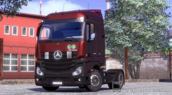 Скачать мод на грузовик Mercedes Actros MP4 4X2 v2.0 для Euro Truck Simulator 2 1.12.1 (ETS 2, С грузом по Европе 3)