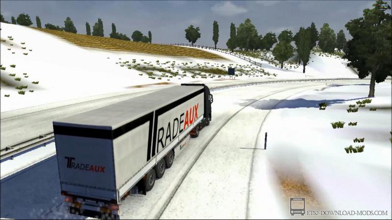 Скачать мод на первый снег в 2014 году для Euro Truck Simulator 2 1.12.1