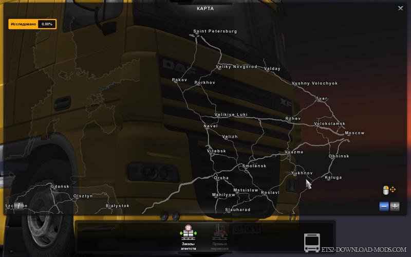 Euro truck simulator 2 мод карта россии для euro truck simulator 2