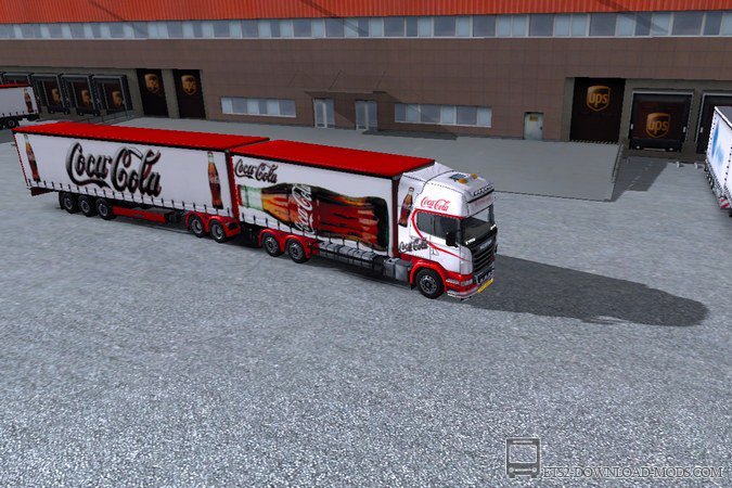 Скачать мод на шасси Scania Gigaliner Coca-Cola для Euro Truck Simulator 2 1.12.1