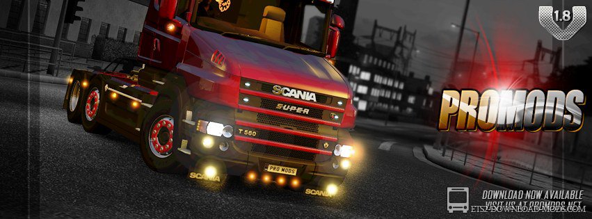 Скачать мод на карту ProMods 1.80 для Euro Truck Simulator 2 1.14 (ETS 2, С грузом по Европе 3)