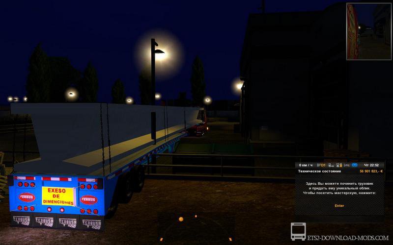 Скачать мод на негабаритные грузы для Euro Truck Simulator 2 1.12.1 (ETS 2, С грузом по Европе 3)