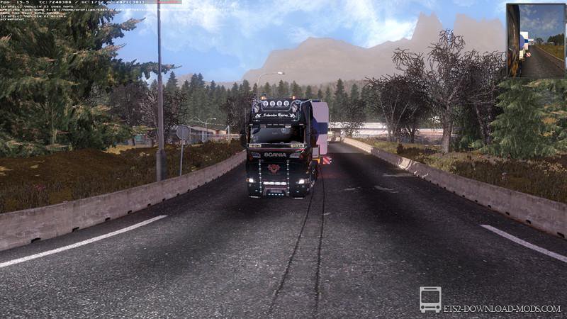 Скачать мод на Осень для Euro Truck Simulator 2 1.12.1 (ETS 2, С грузом по Европе 3)