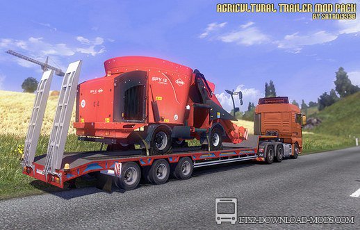 Скачать мод на прицепы Сельскохозяйственная техника 1.1 для Euro Truck Simulator 2 1.13