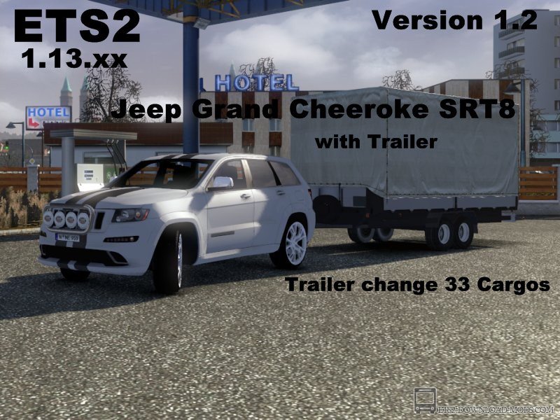 Скачать мод на автомобиль Jeep Grand Cherokee SRT8 v1.6 для Euro Truck Simulator 2 1.26 (Джип Чероки для ETS 2 1.26)