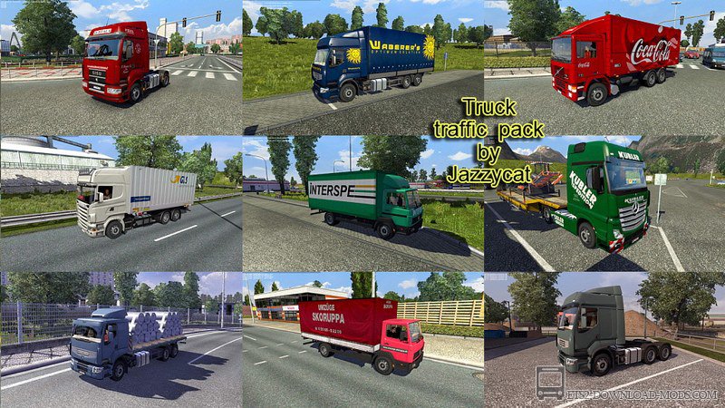 Пак грузового траффика v2.3 от Jazzycat для Euro Truck Simulator 2 (обновлено для ETS 2 1.24)