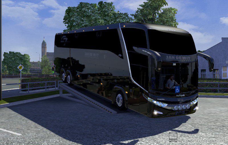 Скачать мод на автобус Volvo Marcopolo G7 Black Edition для Euro Truck Simulator 2 1.12.1