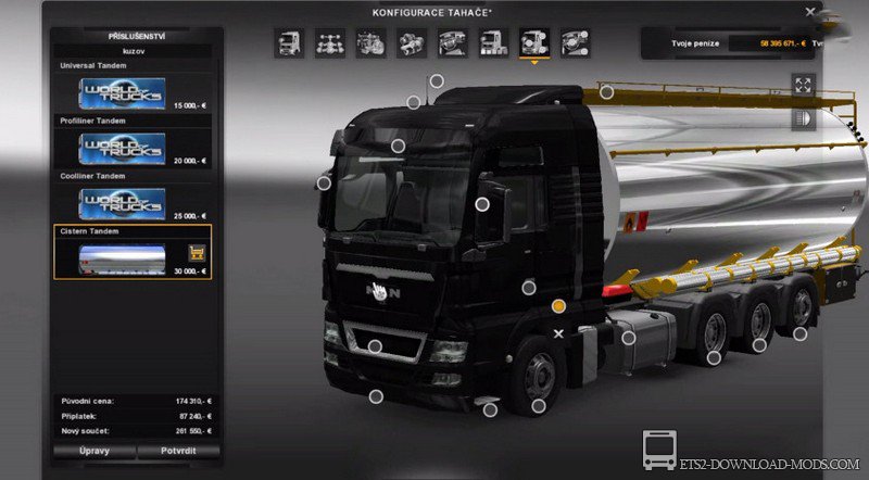 Скачать мод на прицепы BDF Tandem для Euro Truck Simulator 2 1.14