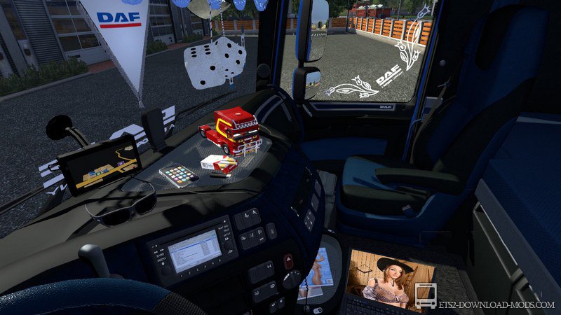 Скачать мод на крутой интерьер DAF Euro 6 для Euro Truck Simulator 2 1.14