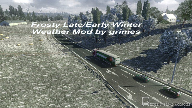 Скачать мод Early Winter Weather Mod для Euro Truck Simulator 2 1.14(ETS 2 1.14)