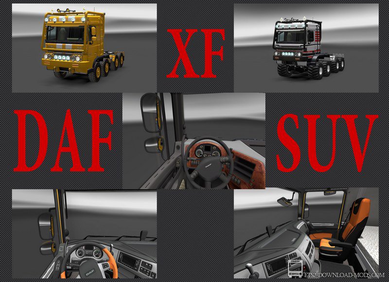 Скачать мод на грузовик DAF XF SUV для Euro Truck Simulator 2 1.16