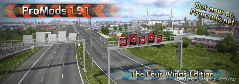 Скачать мод на карту ProMods 1.91 для Euro Truck Simulator 2 1.16 (ETS 2 1.16.2, С грузом по Европе 3)