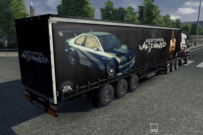 Скачать мод на скин-пак NFS Most Wanted для Euro Truck Simulator 2 1.16