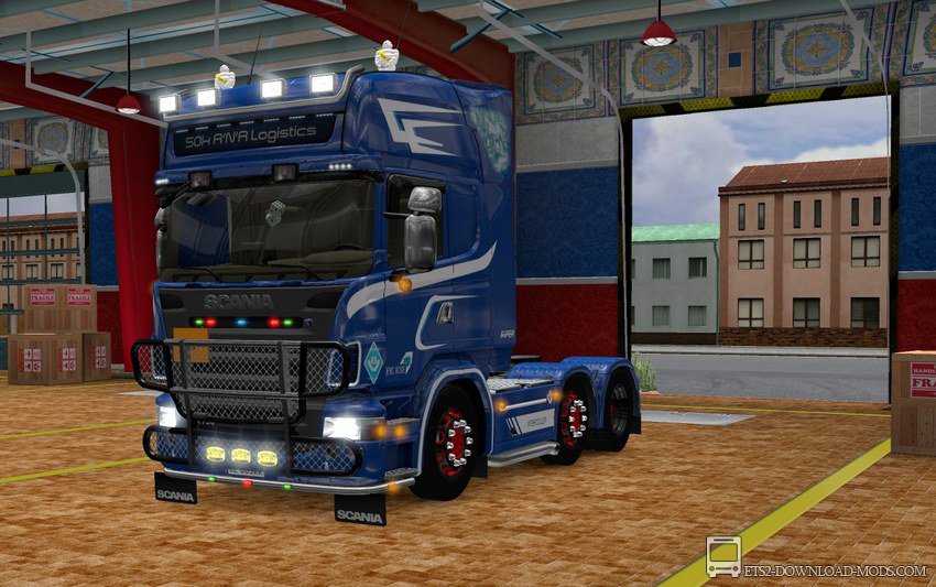 Скачать мод на пак скинов для Scania R2008 50k для Euro Truck Simulator 2 1.16 (ETS 2 1.16.3.1, С грузом по Европе 3)