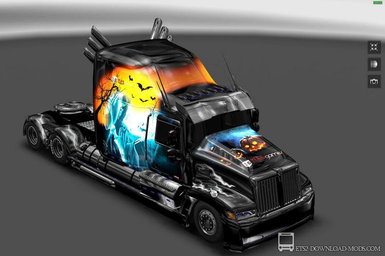Скачать мод на мощный грузовик Wester Star 5700 Optimus Prime Edit (обновлено для ETS 2 1.24)
