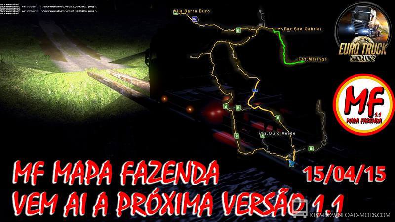 Скачать мод на карту MF Mapa Fazenda 1.1 для Euro Truck Simulator 2 1.16 (ETS 2 1.16, ЕТС 2 1.16)